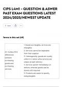 CIPS L4M1 - QUESTION & ASWER PAST EXAM QUESTIONS LATEST 2024&sol;2025&sol;NEWEST UPDATE