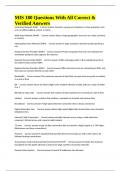 MIS 180 Questions With All Correct & Verified Answers