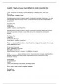 COSC FINAL EXAM QUESTIONS AND ANSWERS