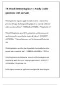 7B Wood Destroying Insects Study Guide questions with answers&period;