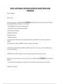 GEOL 105 EXAM 2 REVIEW UPDATED QUESTIONS AND ANSWERS