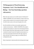 7B Management of Wood Destroying Organisms Unit 2&period; Pest Identification and Biology - Test Your Knowledge questions with answers