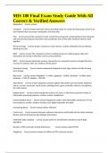 MIS 180 Final Exam Study Guide With All Correct & Verified Answers