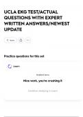 UCLA EKG TEST&sol;ACTUAL QUESTIONS WITH EXPERT WRITTEN ANSWERS&sol;NEWEST UPDATE