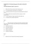 MARKETING 231>Marketing Management 15th edition Test Bank 2025 version