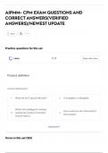 AIPMM- CPM EXAM QUESTIONS AND  CORRECT ANSWERS&lpar;VERIFIED  ANSWERS&rpar;&sol;NEWEST UPDATE