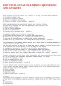 EMT FINAL EXAM JBLEARNING QUESTIONS AND ANSWERS