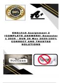 ENG1516 Assignment 2 &lpar;COMPLETE ANSWERS&rpar; Semester 1 2025 - DUE 28 May 2025&semi;100&percnt; CORRECT AND TRUSTED SOLUTIONS