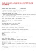 EMT CH 1-4 &lpar;JB LEARNING&rpar; QUESTIONS AND ANSWERS