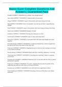 Dance Exam Complete Questions And Answers &vert; Guaranteed Pass