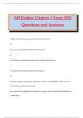 AD Banker Chapter 1 Exam 2025 Questions and Answers