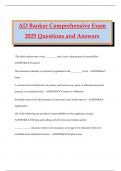 AD Banker Comprehensive Exam 2025 Questions and Answers