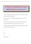 AD Banker Comprehensive Exam 2025 Questions and Answers
