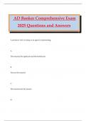 AD Banker Comprehensive Exam 2025 Questions and Answers