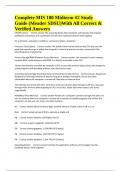 Complete MIS 180 Midterm &num;2 Study Guide &lpar;Meader SDSU&rpar;With All Correct & Verified Answers