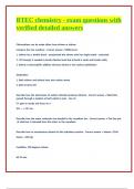 BTEC chemistry - exam questions with verified detailed answers
