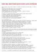 EMT CH 1-4 &lpar;JB LEARNING&rpar; QUESTIONS AND ANSWERS