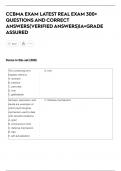 CCBMA EXAM LATEST REAL EXAM 300&plus;  QUESTIONS AND CORRECT  ANSWERS&lpar;VERIFIED ANSWERS&rpar;&vert;A&plus;GRADE  ASSURED
