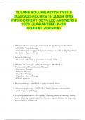 TULANE ROLLINS PSYCH TEST 4  2025&sol;2026 ACCURATE QUESTIONS  WITH CORRECT DETAILED ANSWERS &vert;&vert;  100&percnt; GUARANTEED PASS  <RECENT VERSION> 