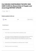 CLN 251&sol;252 CONFIGURING THE EPIC END  USER CLINICAL&sol;Shared &lpar;End of Chapter and  eLearning&rpar;&sol;NEWEST UPDATE