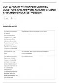 CON 237 EXAM WITH EXPERT CERTIFIED  QUESTIONS AND ANSWERS ALREADY GRADED  A&plus; BRAND NEW&excl;&sol;LATEST VERSION