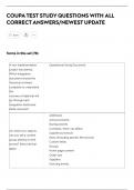 COUPA TEST STUDY QUESTIONS WITH ALL  CORRECT ANSWERS&sol;NEWEST UPDATE