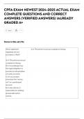 CPFA EXAM NEWEST 2024-2025 ACTUAL EXAM  COMPLETE QUESTIONS AND CORRECT  ANSWERS &lpar;VERIFIED ANSWERS&rpar; &vert;ALREADY  GRADED A&plus;