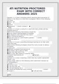 ATI NUTRITION PROCTORED EXAM WITH CORRECT ANSWERS 2025