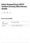 Police Sergeant Exam NFLST Verified Correctly 100&percnt;&sol;Newest Update