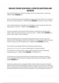 BIOLOGY PRAXIS 5236 EXAM 1 UPDATED QUESTIONS AND ANSWERS