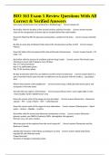 BIO 163 Exam 5 Review Questions With All Correct & Verified Answers