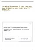 CALIFORNIA QM EXAM &lpar;STUDY THIS ONE&rpar; 2025 QUESTIONS WITH 100&percnt; SOLVED ANSWERS&excl;&excl;