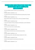 HOMECARE AIDE PRACTICE TEST 008 QUESTIONS WITH COMPLETE SOLUTIONS&excl;&excl;&excl;