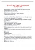 Steves Review Exam 3 Questions and Answers 2025