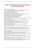 BLP - BOARD MEETINGS QUESTIONS AND ANSWERS 2025