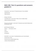 NSG 230&colon; Test &num;1 questions and answers graded A&plus;