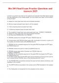 Bio 205 Final Exam Practice Questions and Answers 2025