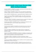 Home Health Aide Exam Review With 100&percnt; Verified Answers