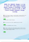 BIOD 151&sol; BIOD151 Module 1 & Lab 1&colon; &lpar;Latest 2025&sol; 2026 Update&rpar; Essential Human Anatomy & Physiology I W&sol;Lab &vert; Questions & Answers&vert; Grade A&vert; 100&percnt; Correct &lpar;Verified Solutions&rpar;- Portage Learning