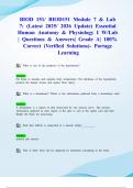 BIOD 151&sol; BIOD151 Module 7 & Lab 7&colon; &lpar;Latest 2025&sol; 2026 Update&rpar; Essential Human Anatomy & Physiology I W&sol;Lab &vert; Questions & Answers&vert; Grade A&vert; 100&percnt; Correct &lpar;Verified Solutions&rpar;- Portage Learning