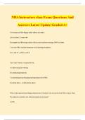 NRA Instructors class Exam Questions And Answers Latest Update Graded A&plus;