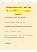 NRA Basic Pistol Shooting Course Exam Questions And Answers Latest Update Graded A&plus;