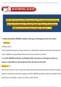 NR 546 Midterm Exam Study Guide &lpar;Week 1 - 4&rpar;&colon; Advanced Pharmacology Psychopharmacology for the Psychiatric-Mental Health Nurse Practitioner&comma; Expected Questions with Verified Answers- Chamberlain &lpar;2025 &sol; 2026&rpar;