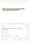 NFPA 1033 EXAM 2025 QUESTIONS WITH VERIFIED ANSWERS&excl;&excl;