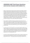2025/2026 AHIP Final Exam Questions and Correct Answers (All Graded A+)