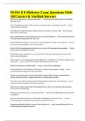 NURS 110 Midterm Exam Questions With All Correct & Verified Answers
