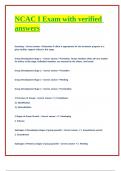 NCAC I Exam with verified answers