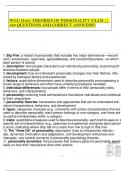 WGU D564 THEORIES OF PERSONALITY EXAM &vert;&vert; 460 QUESTIONS AND CORRECT ANSWERS&excl;&excl;