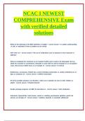 NCAC I NEWEST COMPREHENSIVE Exam &lpar;527 QUESTIONS&rpar; with verified detailed solutions 