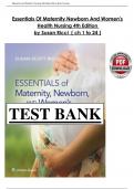 Essentials of Maternity&comma; Newborn and Women's Health Nursing &lpar;4th Edition&rpar; &ndash; Test Bank with Answers &lpar;Chapters 1&ndash;24&rpar;